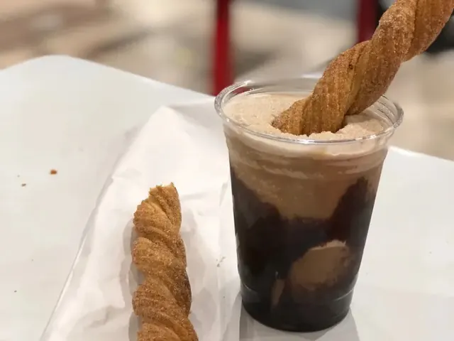Costco twisted churro with a sundae
